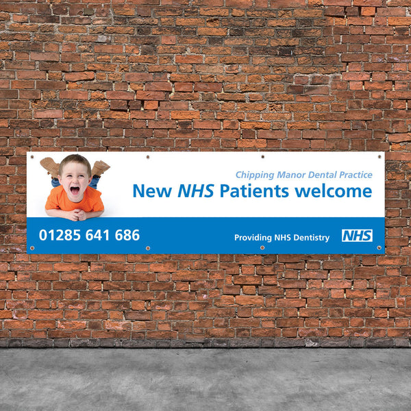 NHS New Patients Welcome Vinyl Banner