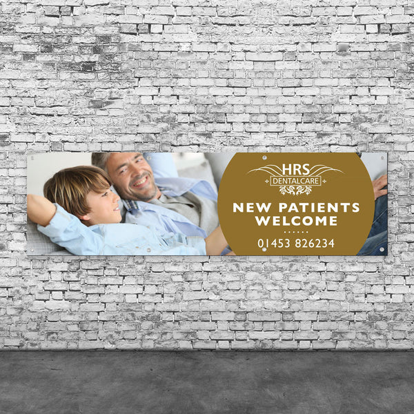 New Patients Welcome Vinyl Banner